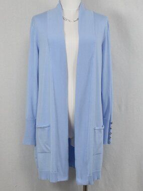 JM Collection Light Blue Cardigan Size Large